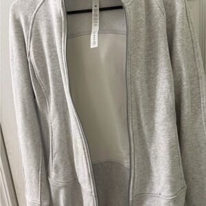 Lululemon Athletica Light Gray Zip-Up Hoodie